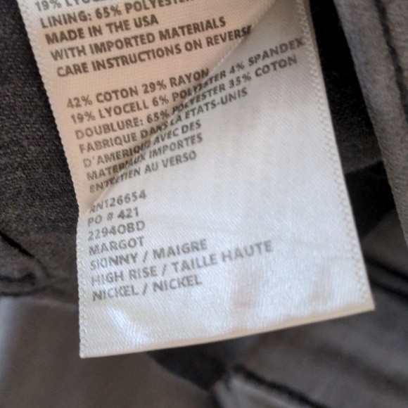 L'AGENCE Margot Skinny High Rise Nickel Grey Jean Denim Size 25‎ - Picture 15 of 15